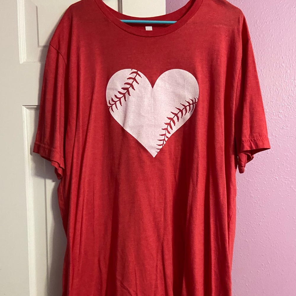 Baseball heart T-shirt